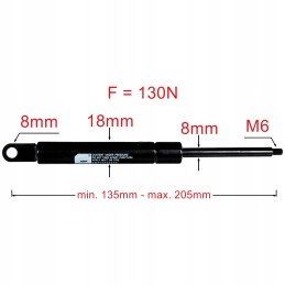 Dujinis amortizatorius 210mm 130n stoglangis mf4