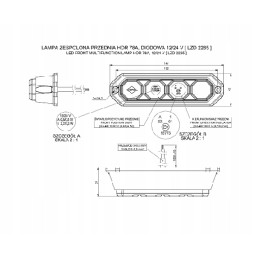 LED gabaritinis žibintas su posūkio signalu 12 24 Lzd2265