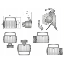 Darbinė lempa su jungikliu Wesem LPR426075 156mm