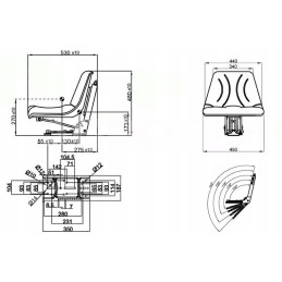 Sėdynės c360 c330 zetor mf t25 sulankstomos