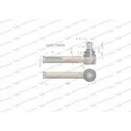 Vairo jungtis 178mm m18x1 5 3429173m3 waryn