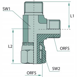 Adapterio jungtis la 13 16 colių 16 orfs 630 bar