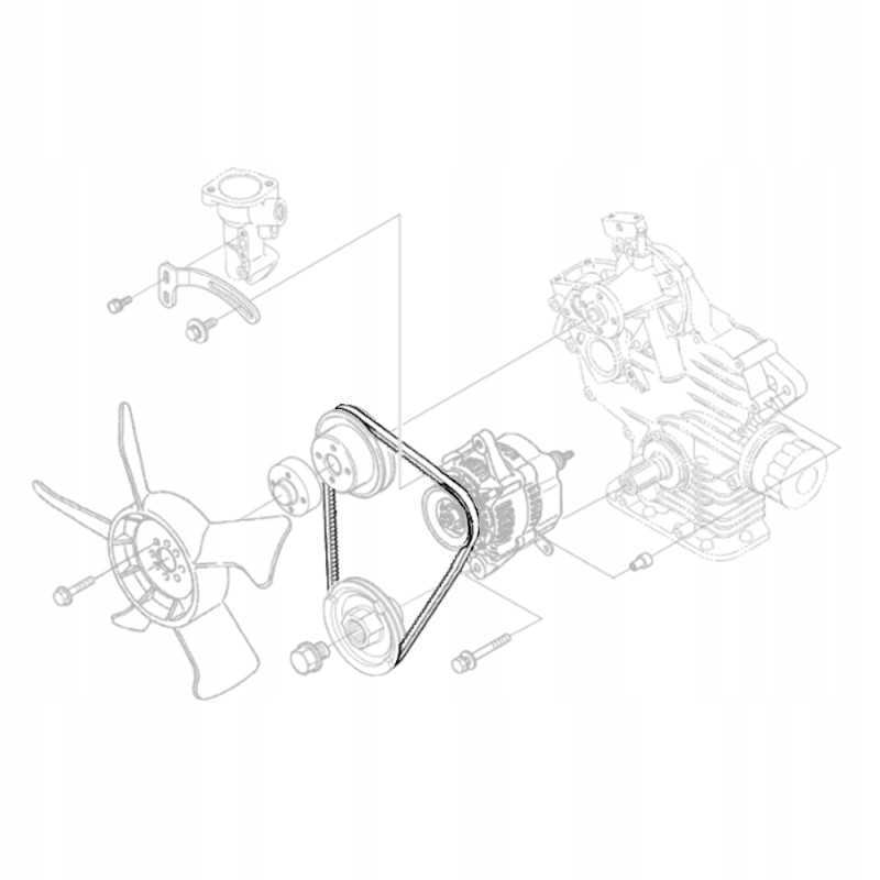 Kubota 1g820 97010 ventiliatoriaus pavaros diržas kx018