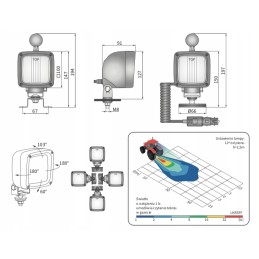 Wesem LKR5FF 46500 darbo lempa 100x100mm