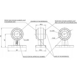 LED markerinė lempa 12 24v LA30009