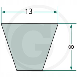 V formos diržas 13x900 a900