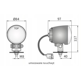 H3 darbo lempa su laikikliu Wesem Lor6 41501 84x97