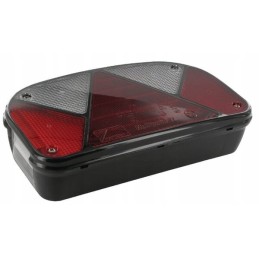 Galinis dešinysis kombinuotas žibintas, stačiakampis, 12v, raudonas