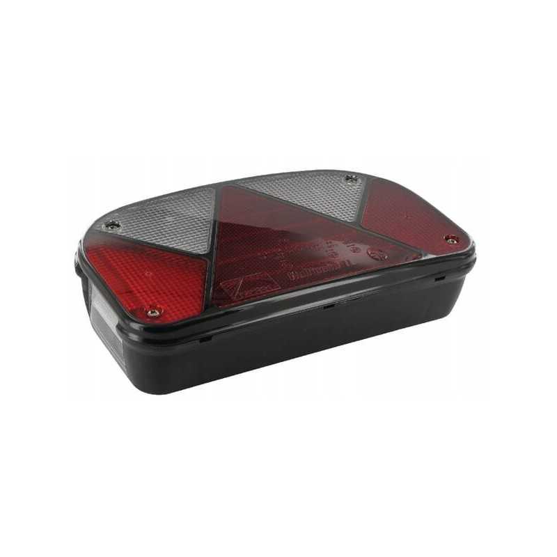 Galinis dešinysis kombinuotas žibintas, stačiakampis, 12v, raudonas
