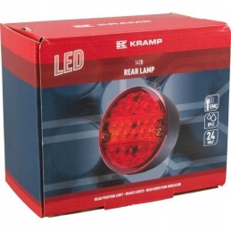Apvalus LED galinis žibintas 24v Kramp