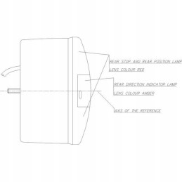 Apvalus LED galinis žibintas 24v Kramp