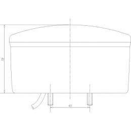 Apvalus LED galinis žibintas 24v Kramp