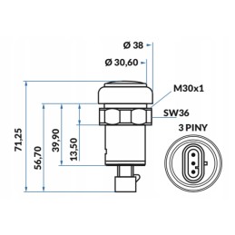 Massey Ferguson Valtra kėlimo jungiklio mygtukas