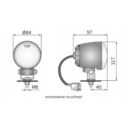 H3 darbo lempa su laikikliu Wesem Lor6 41551 84x97