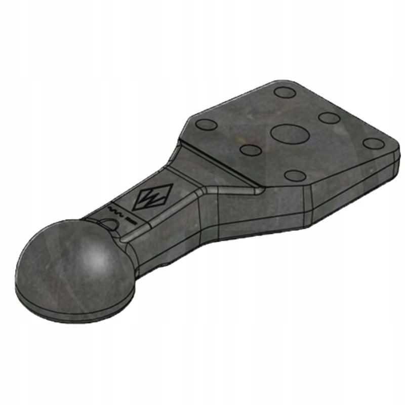 ISO 24347 prikabinimo kilpa, išlenkta prisukimui