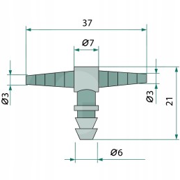 Tee 37 21 mm 65499709 granitas