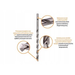 Metalinis grąžtas hss din 338 13 5 mm teger motoge