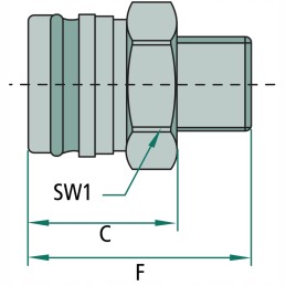 Stabdžių greitosios jungties kištukas m18x1 5 dn10