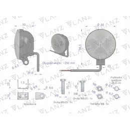 12W LED Mini Glanz darbo lempa