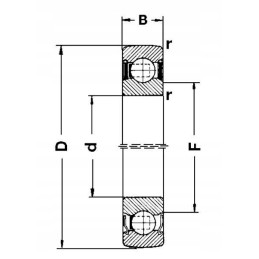 Rutulinis guolis paprastai 40x80x18 mm skf