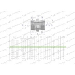 Metrinė hidraulinė jungtis bb m18x1 5 12l xg
