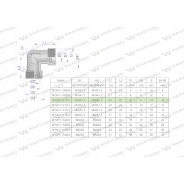 Metrinė hidraulinė alkūnė bb m16x1 5 10l xw
