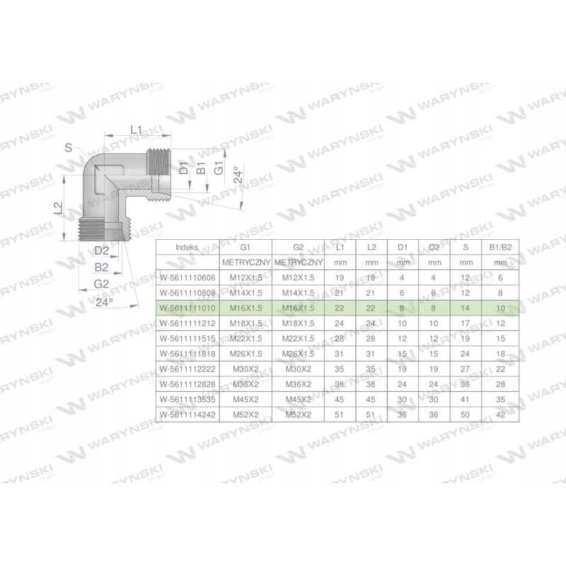 Metrinė hidraulinė alkūnė bb m16x1 5 10l xw
