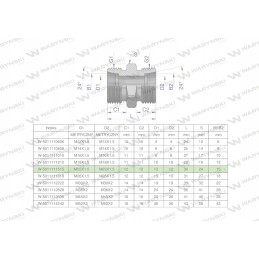 Metrinė hidraulinė jungtis bb m22x1 5 15l xg