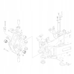 Kubota mini ekskavatoriaus galinės kojos įvorė RG138 66463 KX018