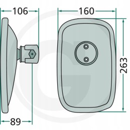 Nešildomas veidrodis massey ferguson 3806614m91