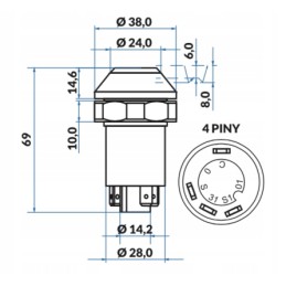 Fendt darbo šviesos jungiklio mygtukas