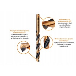 Metalo grąžtas hss pro din 338 1 0 mm teger 10