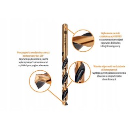 Metalo grąžtas hss pro din 338 1 0 mm teger 10