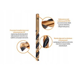 Metalo grąžtas hss pro din 338 1 0 mm teger 10