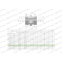 Metrinė hidraulinė jungtis bb m36x2 28l x g w