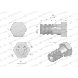 Metrinis perpildymo kilpinis varžtas m12x1 5 Warynsk