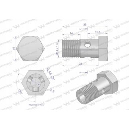 Metrinis perpildymo kilpinis varžtas m14x1 5 Warynsk