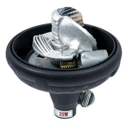 Gaidžio blykstė sumontuota ant din elipsės laikiklio