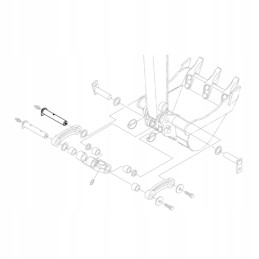 Kubota rg158 66752 ekskavatoriaus kaušo kaištis kx018