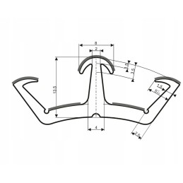 Ekskavatoriaus traktoriaus važiuoklės stumdomo lango sandariklis