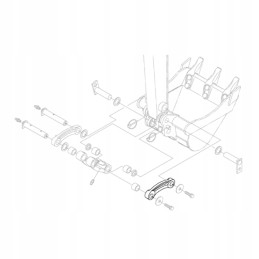 Kubota rg158 66732 ekskavatoriaus kaušo jungtis kx018