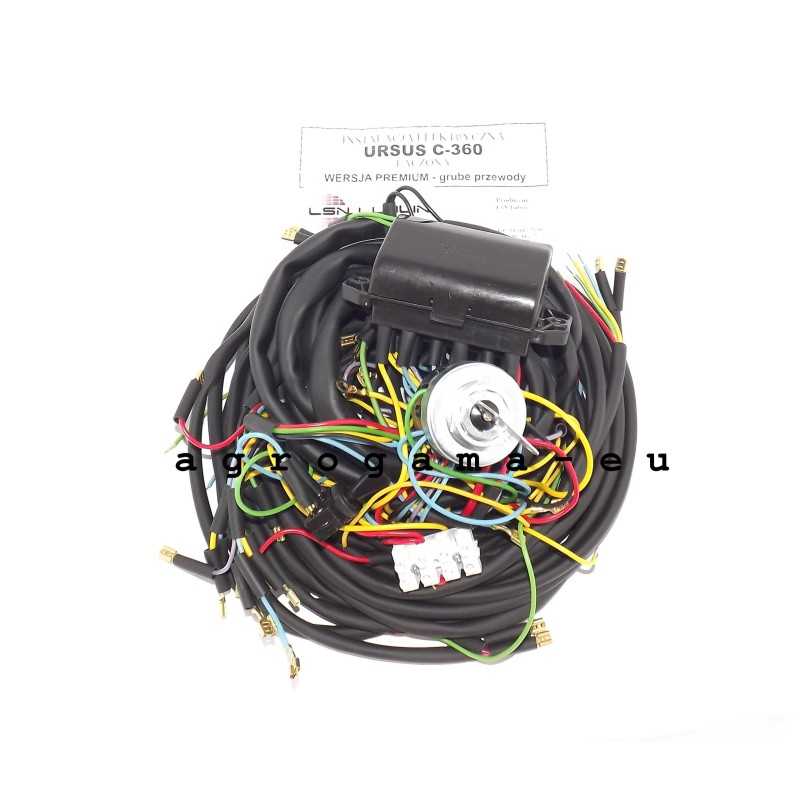 Ursus C 360 elektros instaliacija, stori laidai