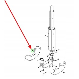 Tl01220030002a dešiniojo išmetimo vamzdžio alkūnės dangtis