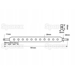 2 kategorijos grąžulas, skylės numeris 11 781 mm