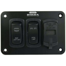 2 grupių usb jungiklių skydelis 12 24v voltmetras