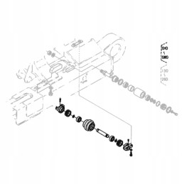 Kubota 68658 21700 kx101 ekskavatoriaus vikšrinis volas