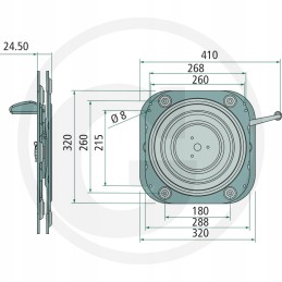 Pasukama plokštė 240920052 granitas