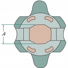 Raudona bajonetinė veržlė SW 8 Lechler 652045600