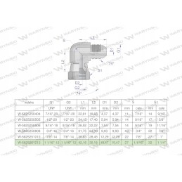 Hidraulinė alkūnė colio ab 1 1 16 unf j