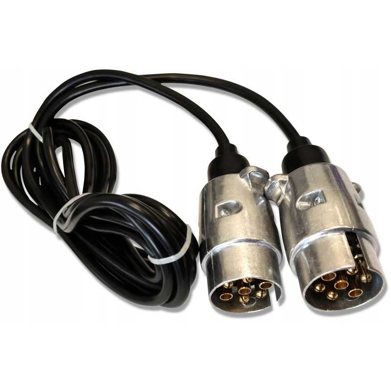 Elektros kabelis 3 5 m, 7 laidai, 2 priekabos kištukai